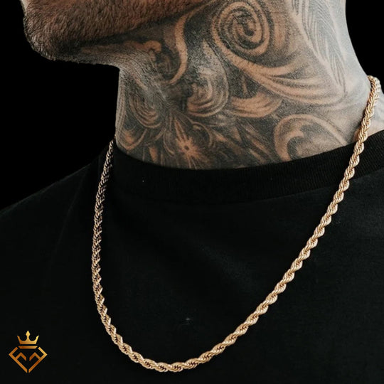 3mm Rope Chain 18k Gold