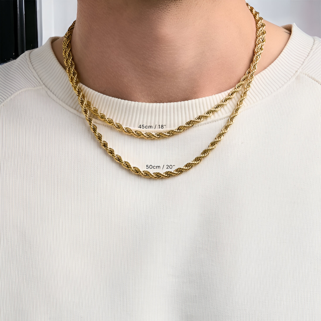 5mm Rope Chain 18K Gold