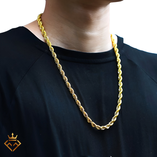 5mm Rope Chain 18K Gold