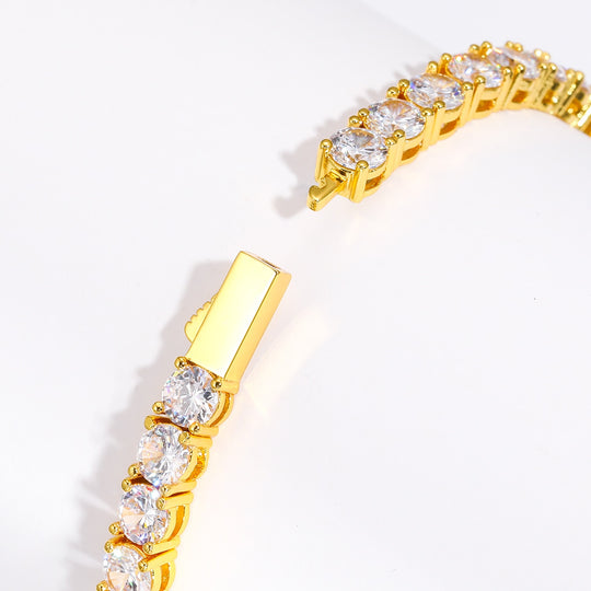 Diamond Tennis Bracelet 18k Gold Moissanite