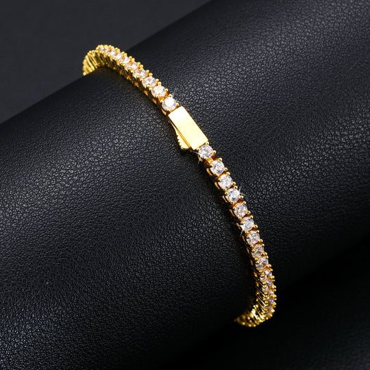 Diamond Tennis Bracelet 18k Gold Moissanite