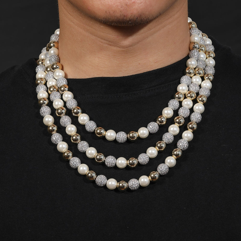 Iced Out Mixed Beads Necklace