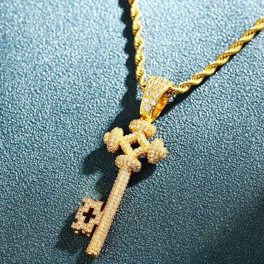 Monarch-Key Gold Pendant