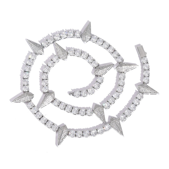 Diamond Panther Claw Tennis Chain White Gold