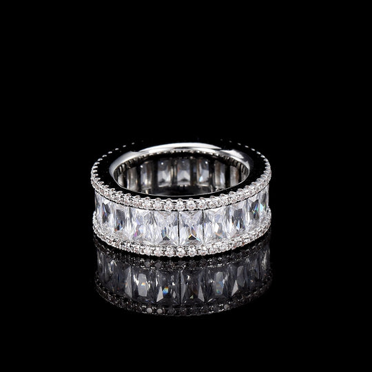 Silver Iced Layered Ring