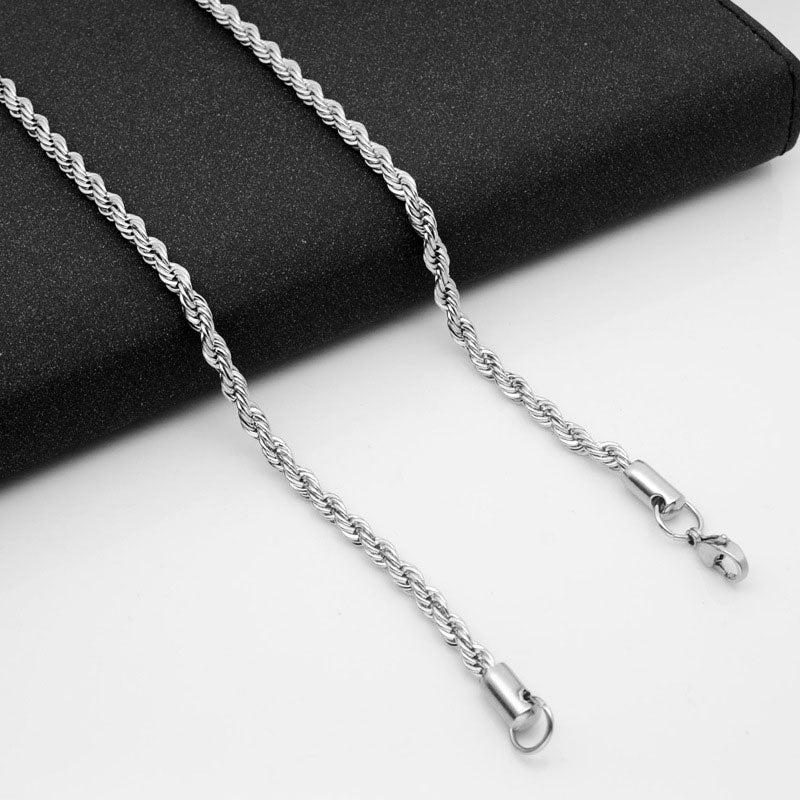 Twist Rope Chain Silver